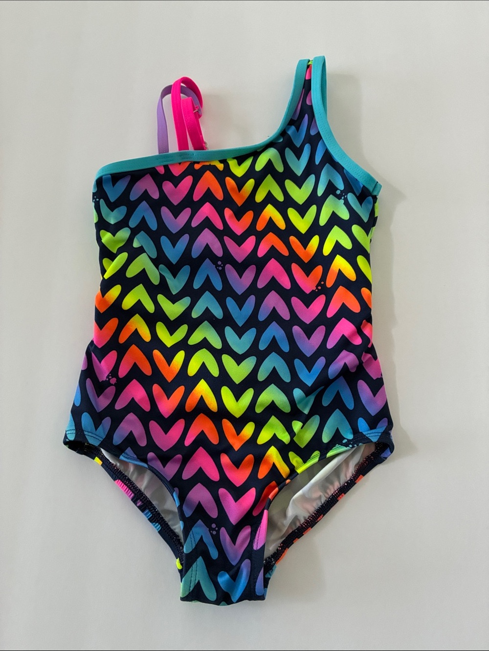 Lands’ End Girls Colorful One Piece Bathing Suit- Size 4